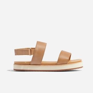 Nisolo Go-To Flatform Sandal in Almond - New!